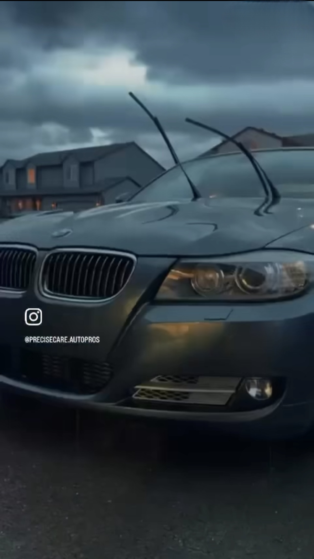 Instagram post preview - BMW sedan with glossy finish after detailing